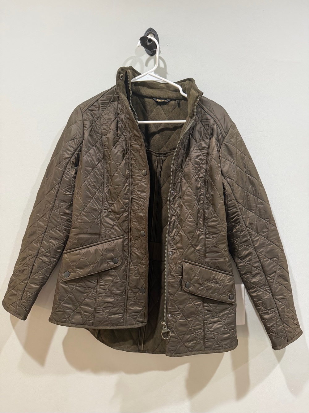 Quilted Olive Green Women's Jacket - Lightweight Insulated Coat